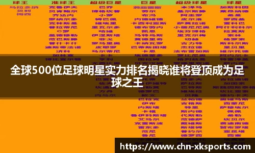 全球500位足球明星实力排名揭晓谁将登顶成为足球之王