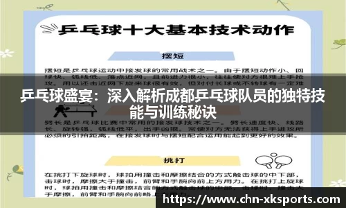 乒乓球盛宴：深入解析成都乒乓球队员的独特技能与训练秘诀